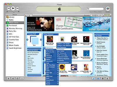 iTunes Customization (Vaulted Apple Design) apple customization itunes itunes store music music design music store