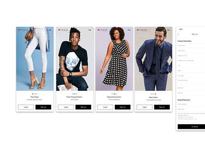 Login, Signup and Onboarding for Macy's mobile app