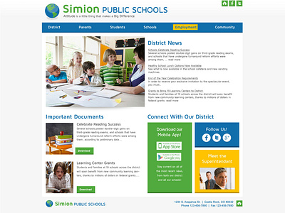 School District Splash Page