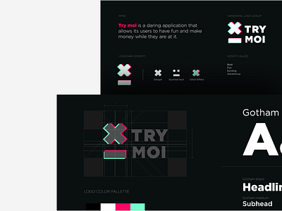 Identity Branding for TryMoi brand identity branding logodesign presentation design visual design