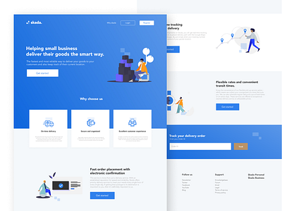 Skada- Logistics Website case study e commerce app logistics app logistics website product page ui design ux