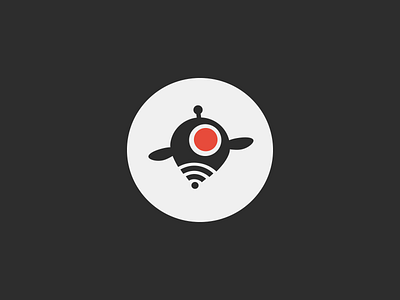iRail Mascot black circle contrast illustration logo