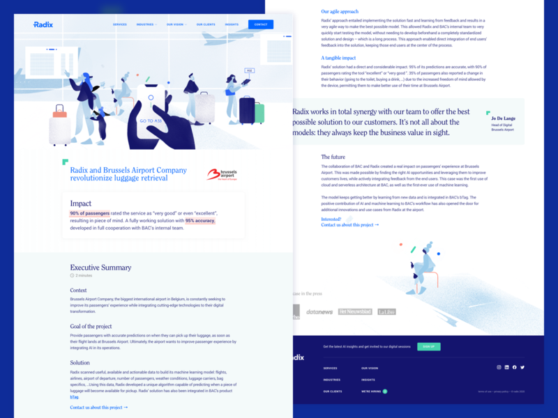 AI Case Study agency airport artificial intelligence case study illustration illustrations longform text