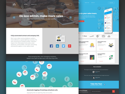 Salesflare - Web design app gradient hero landing page plugin sales website