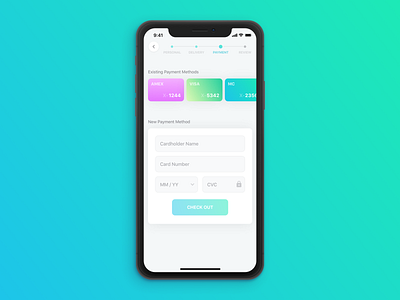 Daily UI #002 – Checkout 2 app checkout credit card daily dailyui gradients ui