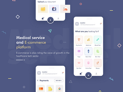 Medical & E-commerce Platform app art creative design icon illustration mobile app ui ui design uiux