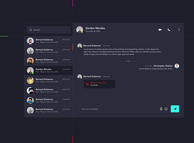 Web Chat Application chat chating creative design message minimal design ui design web