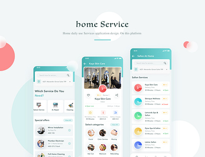 Home Service Overview app colorful creativity icon illustration mobile app typography ui design uiux ux ux design web