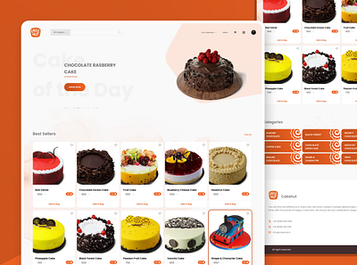 Online Pastry Website branding cake clean design online pastry redesign ui