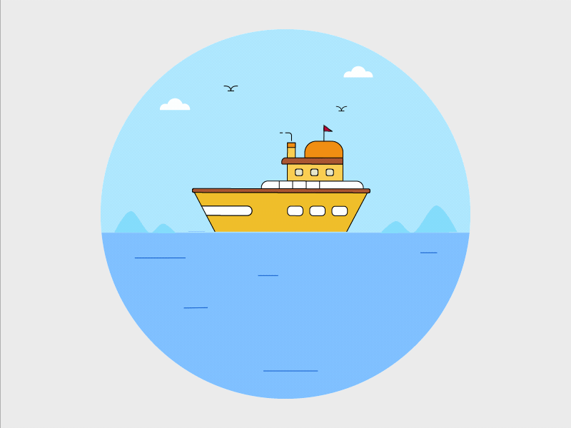 Ship and dolphin ae ai dolphins fish gif illustration ship
