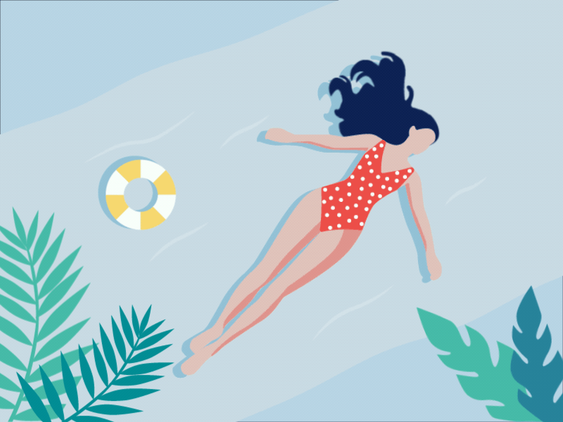 summer girl gif ae ai gif girl illustration summer swimming