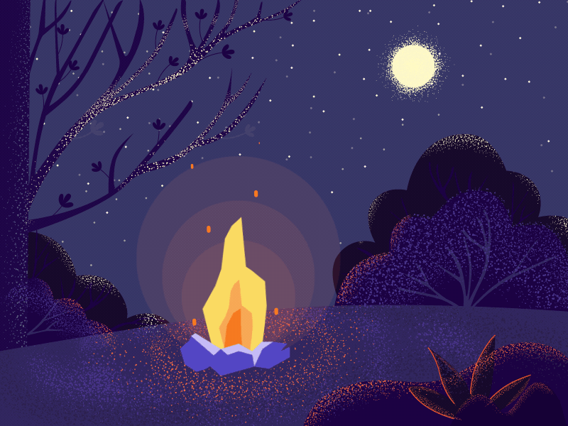 night and fire ae ai fire gif illustration