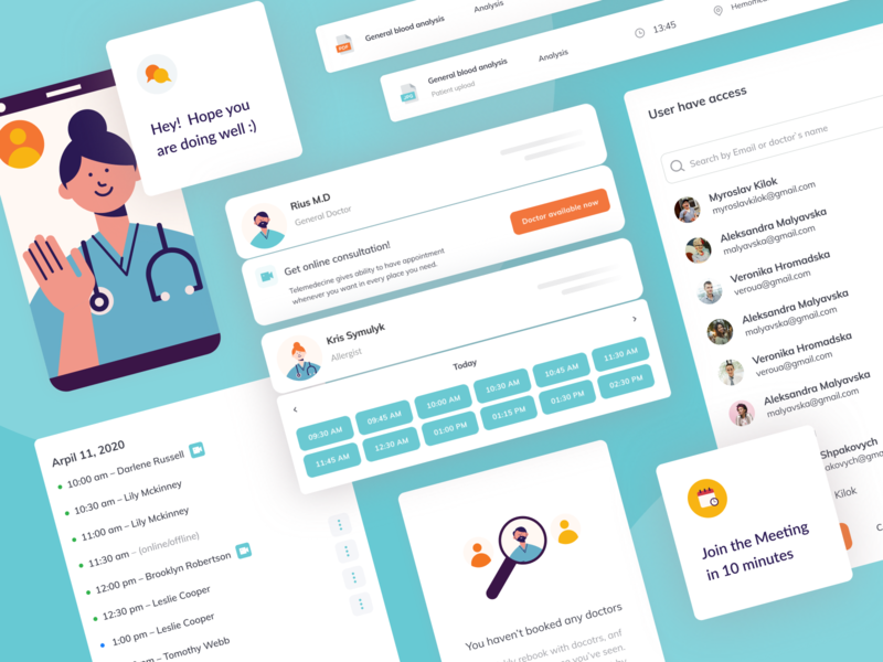 Ademrius – Medical Platform blue booking design healthcare illustration medical scheduling telemedicine ui ui elements ux web app