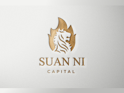 SUAN NI LOGO brand branding business design gold golden graphicdesign icon identity lion logo mark minimal symbol vector