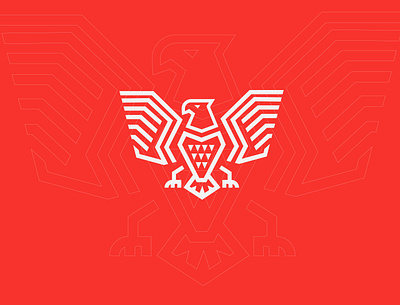 Rebranding brand branding eagle fire icon identity linework logo mark minimal minimalist powerful rebrand rebranding red redesign simple symbol vector vectors