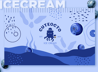 Cuteocto packaging blue branding corporate design fresh design graphicdesign ice cream shop icecream identitydesign illustration logo memorable minimal minimalist modern ocean octopus packaging simple logo timeless vector