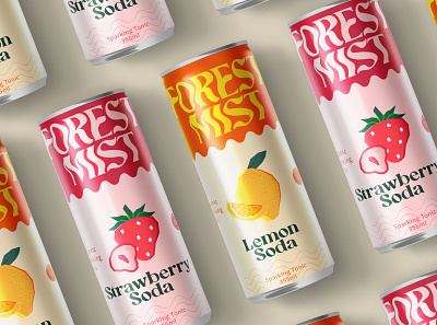 Forest Mist- Summer Soda 3d animation branding design energy drink food illustraton graphic design identity illustration juice label design logo minimal motion graphics natural drink packaging product deisgn soda summer ui