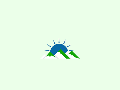 Arctica I 01 branding design flat logo minimal mountain sun vector