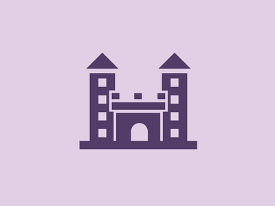 Castel brand branding castle design icon identity logo logomark logotype mark minimal morden simple startup symbol vector violet