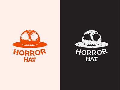 Horror Hat branding design flat hat horror icon identity retro simple texture type typography vector vectorart vectors vintage