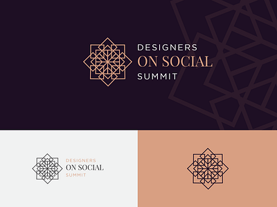 On Social Logo abstract branding design geometric icon identity interior logo logotype luxurious mark modern social type