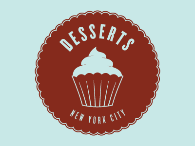 Desserts Logo cafe cupcake icecream sandwich logo type