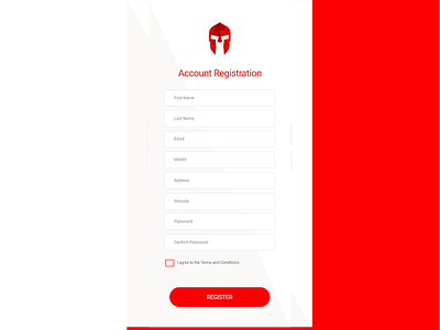 Registration app design mockup design register registration registration form simple typography ui ux vector web website