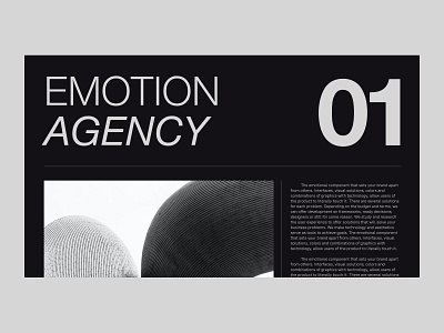 Emotion Agency website concept