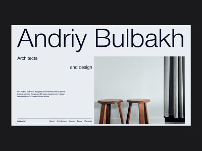 Andiry Bulbakh website concept design minimal typography ui ux website