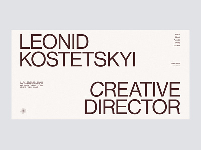 Leonid Kostetskyi Portfolio website