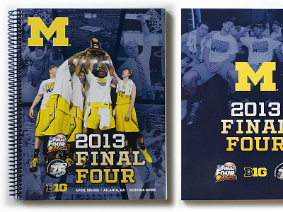 2013 Final Four Covers athletics basketball cover final four march madness ncaa print design spiral bound sports university of michigan
