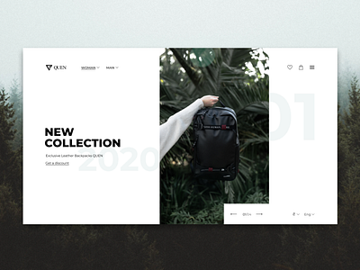 Backpacks store design ecommerce minimal store ui ux web website