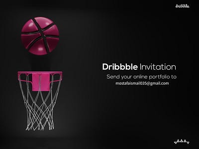 Dribbble Invitation 3d blender blender3d concept art design dribbble dribbble invite illustration logo sci fi