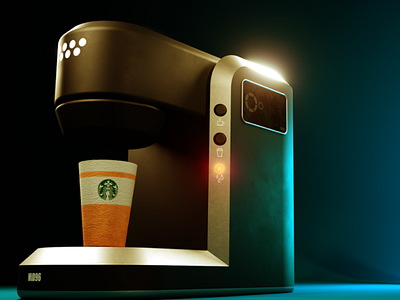 Coffee machine 3d 3ds max coffee corona machine product render