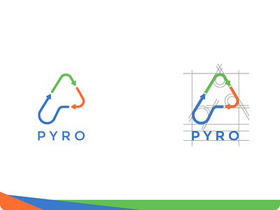 Pyro Logo branding concept art design icon illustration logo pyro recycle recycling typography vector