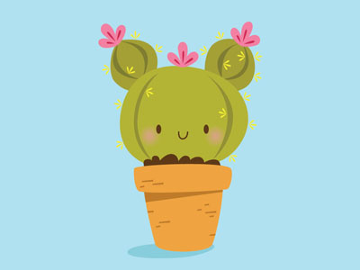 Cactus Cutie cactus cutie daily doodle spoonflower challenge