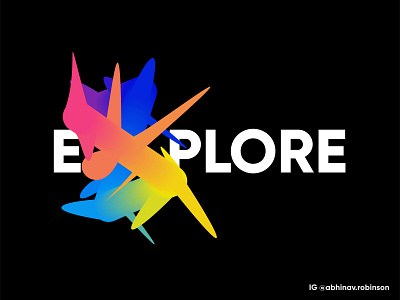 Explore : Experimental ⚠ branding design flat graphic design illustration illustrator logo minimal typography vector
