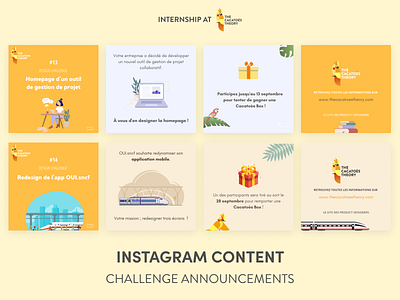 The Cacatoès Theory - Instagram : Design Challenge cacatoes design challenge graphic design instagram linkedin news slack slider