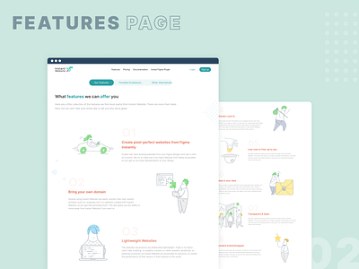 Instant Website - Features pages