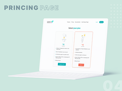 Instant Website - Pricing page blue figma mockup clay open source plug in pricing pricing page pricing plans product design service services ux ux ui web design