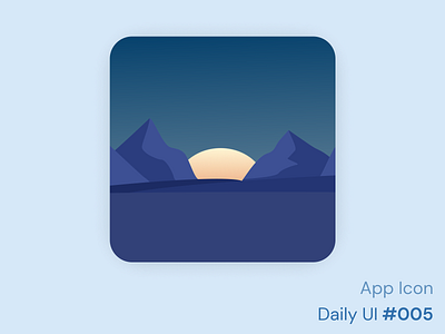 Daily UI 005 - App Icon 005 app art daily ui daily ui 005 graphism icon logo mobile app logo mountain phone app svg vectoriel