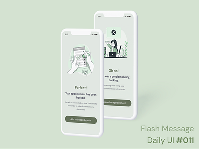 Daily UI 011 - Flash Message 011 challenge daily ui daily ui 011 design error message fail figma green interface mockup success ui ux