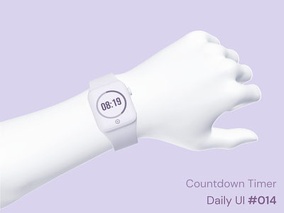 Daily UI 014 - Countdown Timer app apple watch challenge daily ui daily ui 014 design design challenge figma mockup mockup 3d product design purple timer ui ux watch