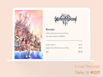 Daily UI 017 - Email Receipt