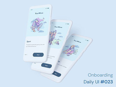 Daily UI 023 - Onboarding 023 app challenge daily ui daily ui 023 design features figma mobile app mobile phone mockup mockup 3d onboarding onboarding screen product design ui ux welcome