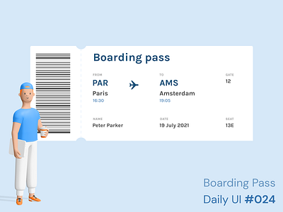 Daily UI 024 - Boarding Pass