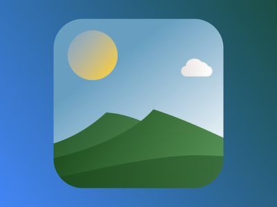 Flat weather app icon