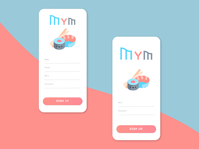 Join MYM ! food mobile mym sign in sign up