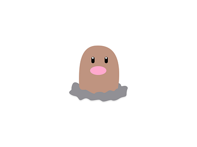 Vectorial Diglett figma illustration pokemon pokémon vector