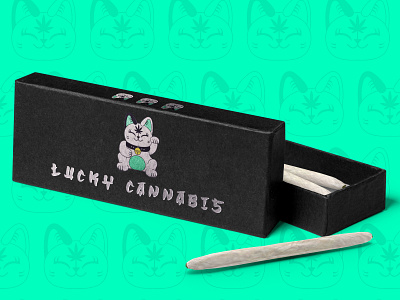 Lucky Cannabis branding cannabis cannabis branding cannabis design cat cute design graphic design japan logo lucky lucky cat packaging packaging design weed